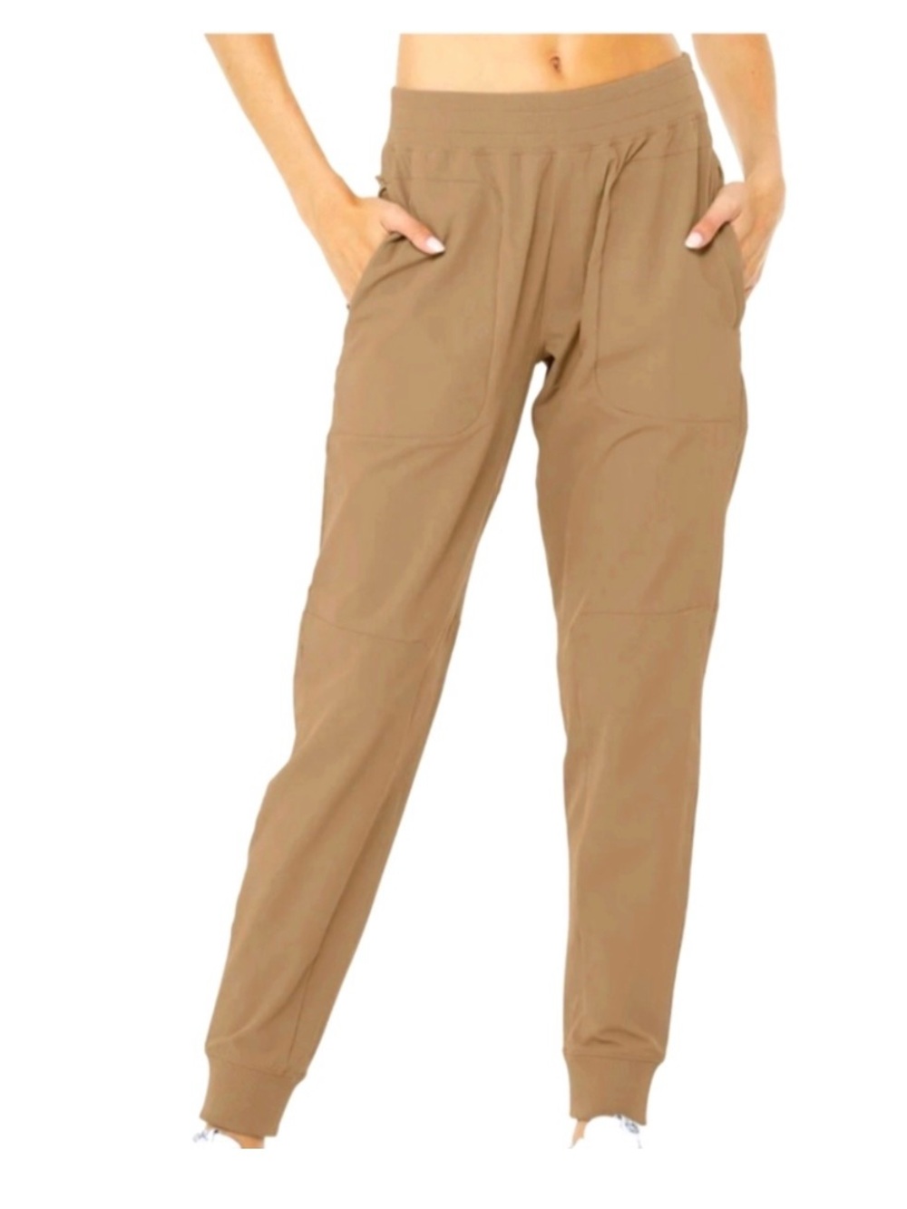 Alo yoga co-op pants XL beige tan joggers water repellent athleisure casual